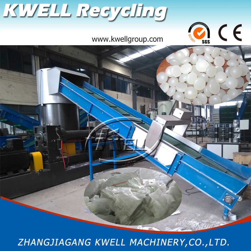 Пластиковая машина для прессовки гранулированных изделий машины для переработки отходов PE/PP/Agricultural Film Extruder Pelletizing Machine