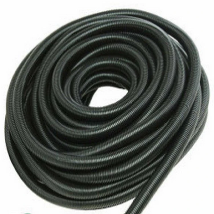Black Electrical Wire Protection PA Corrugated Plastic Pipe Tube