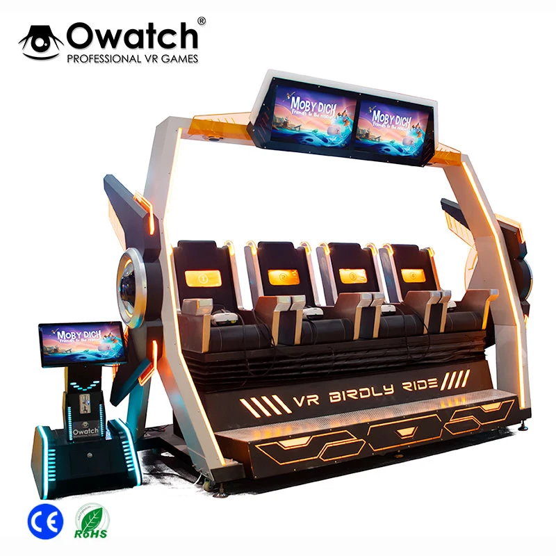 Factory Price Amusement Park Equipment 9d Vr Cinema 4 Seats 9d Vr Family Virtual Reality Indoor Simulator for Shopping Mall