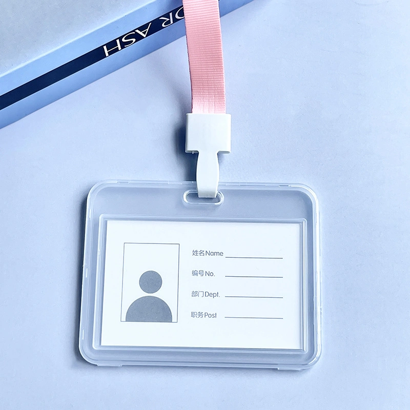 Factory Direct Sale Custom Plastic Transparent PVC Card Holder Clear Soft Waterproof ID Badge Card Holder