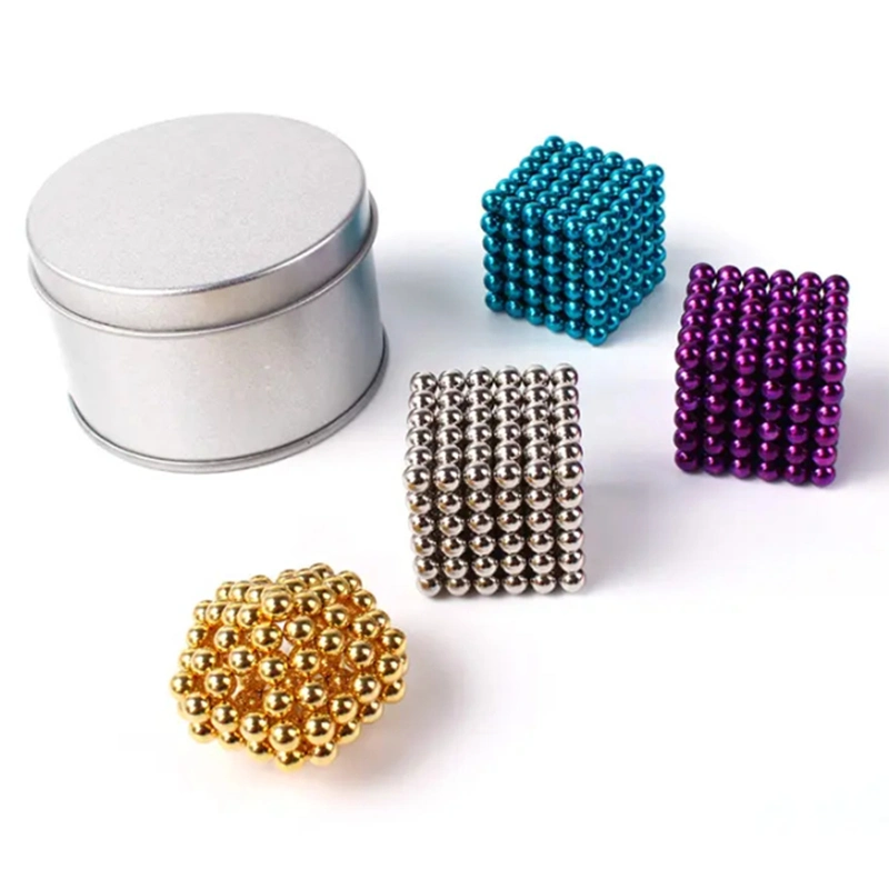 Multi Colors Magic Square Set Color Magnet Cube Neodymium Magnetic Ball Block Set with Gift Box