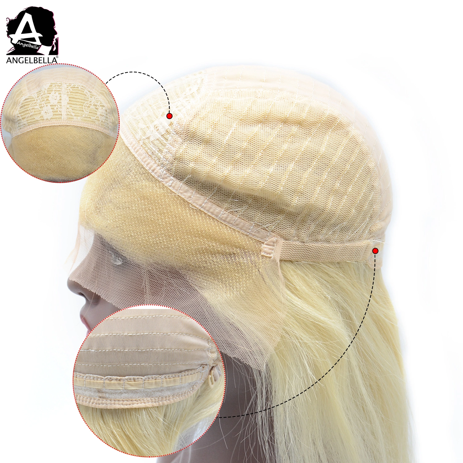 Angelbella Amazon Premium Indian 100% Virgin Human Hair Lace Wigs 613# Synthetic Lace Front Wig Wholesale/Supplier