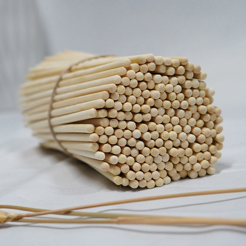 Fábrica Lvjie cubiertos desechables palillos de bambú ronda