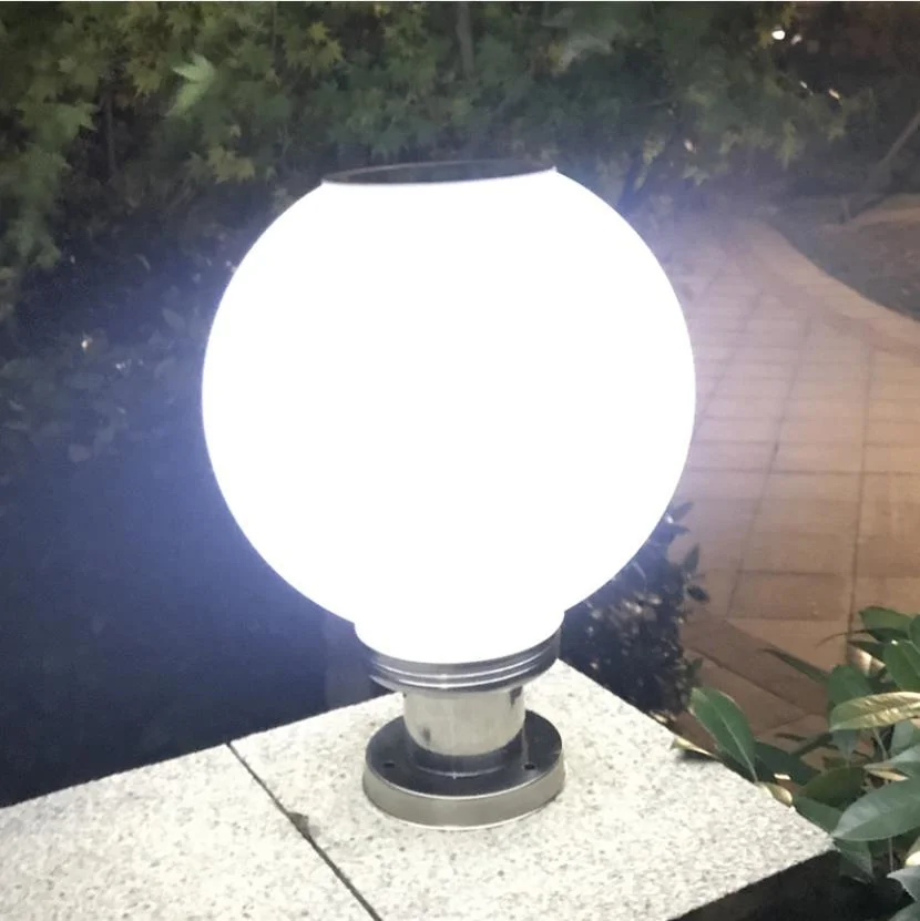 Lampes solaires de jardin LED étanches, économes en énergie, sécurisées, décoratives pour parc, cour, patio - Boule ronde de 25cm, 30cm, 35cm.