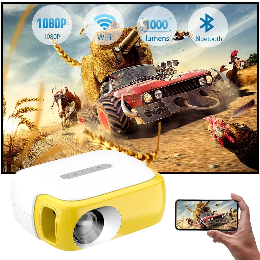 2023 Amazon Hot Selling Brand OEM Smart Mini Projector LED 1080P Portable Video Projectors 4K Wholesale Manufacturer