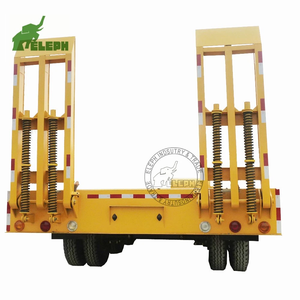 New 30t 3 Axles Flat Low Bed Low Price for Truck Trailer