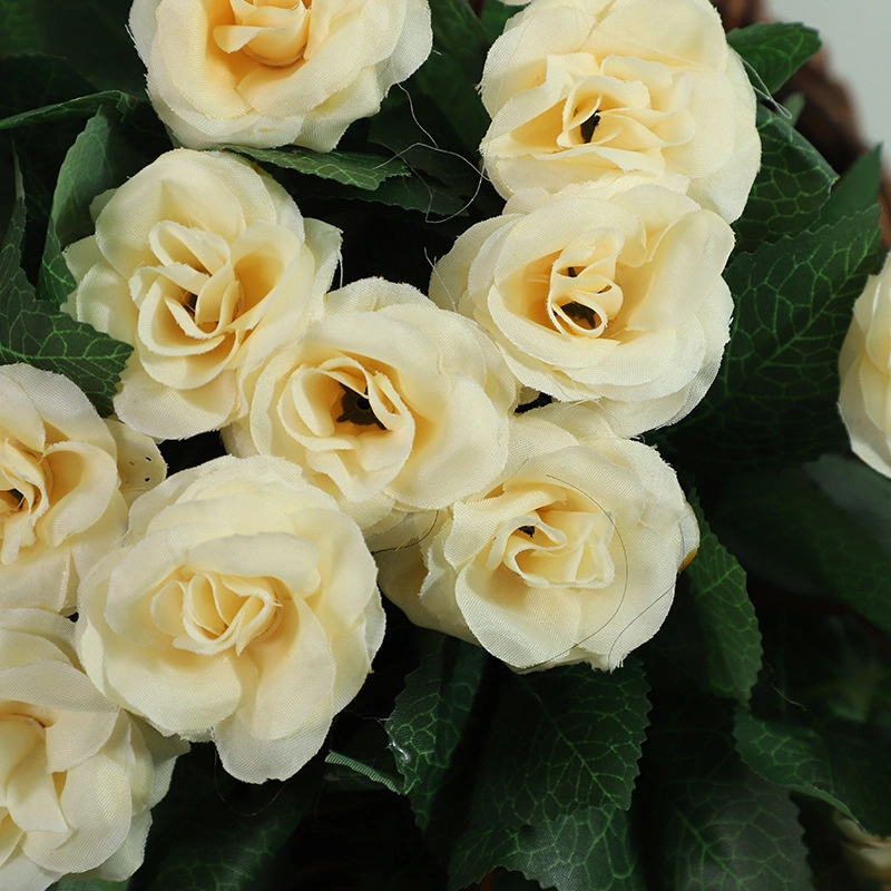 Amazon Vente chaude Fleur Rose artificielle du rotin la pendaison pour l'intérieur décoration maison