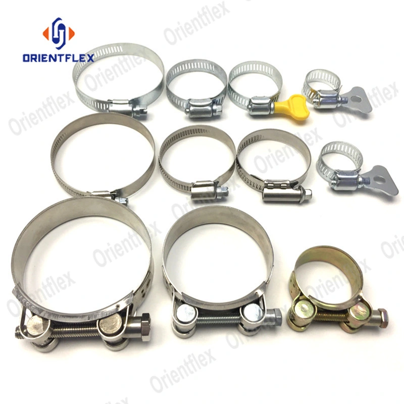 Stainless Steel Adjustable Worm Screw Type Hose Clamp