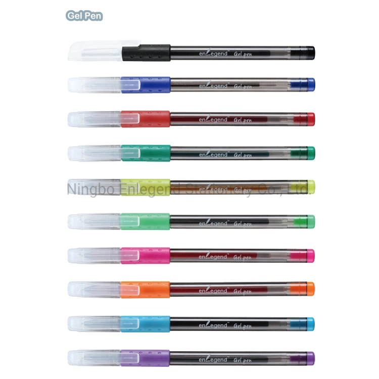 EG9106 cadeau promotionnel Vivid encre gel de couleur jeu de plumes