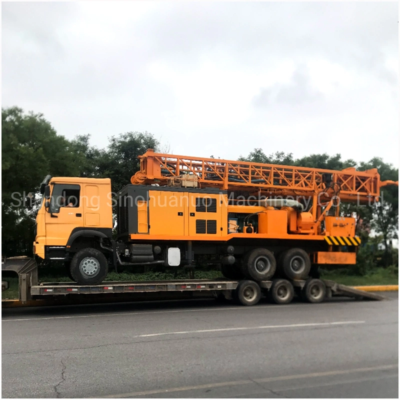 Mechanical Power Head Big Torque Truck Mounted Rotary Drilling Rig and Borehole Drilling Machine