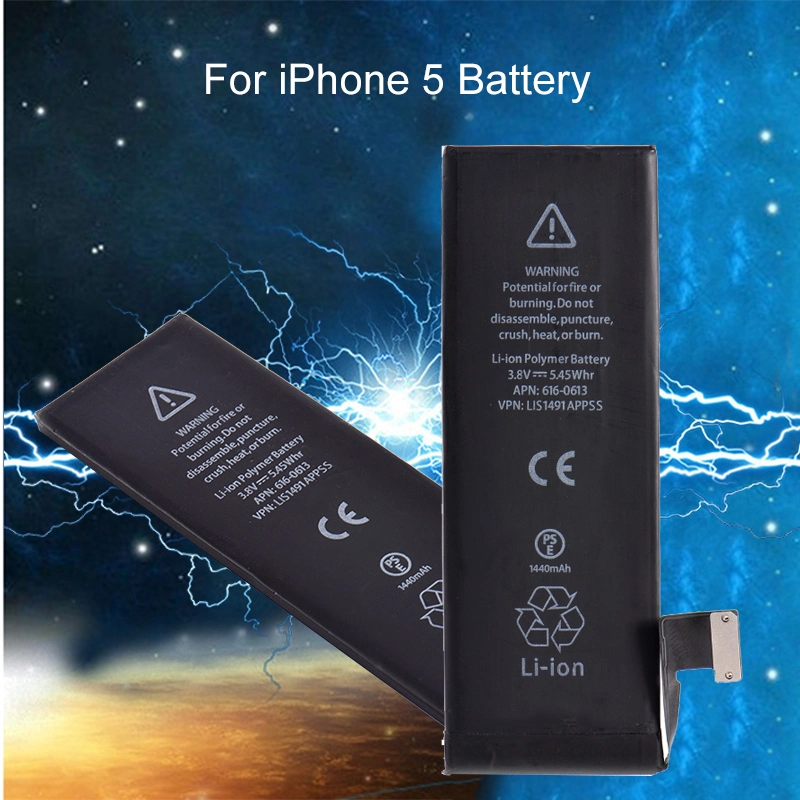 Haute qualité/performance à coût élevé batterie polymère lithium-ion rechargeable pour iPhone 5