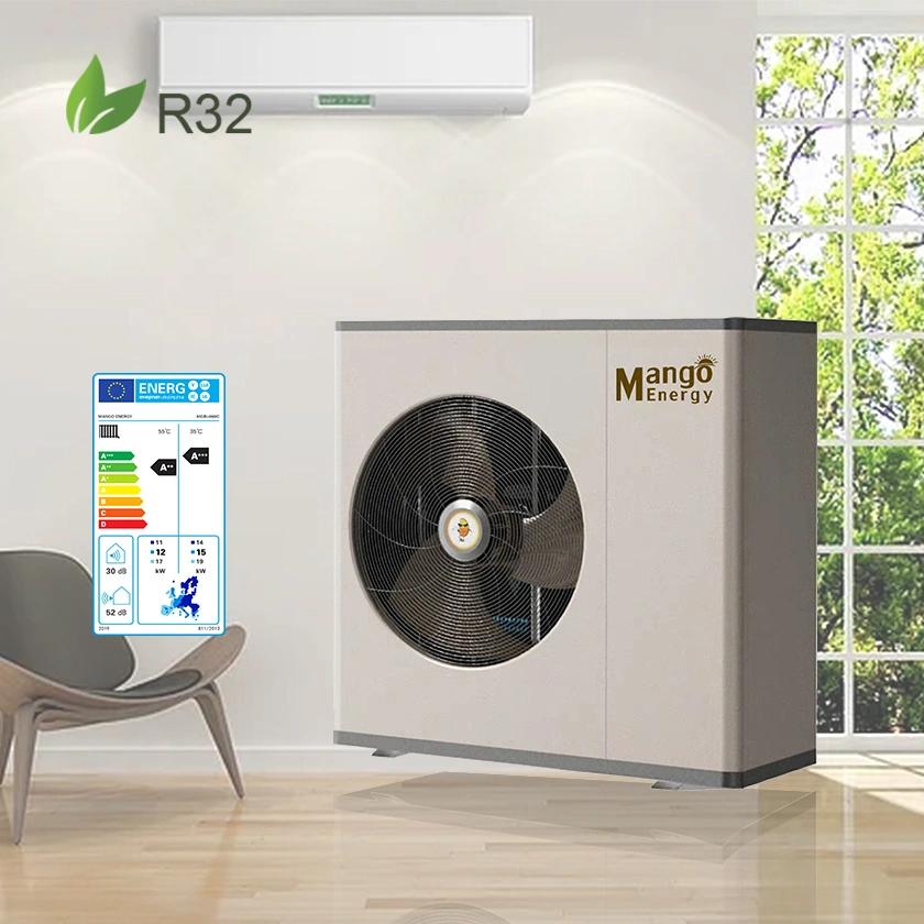 Mango Energy Domestic Hot Water, Heating Cooling Air to Water Monoblock Type Evi DC Inverter Heat Pump System