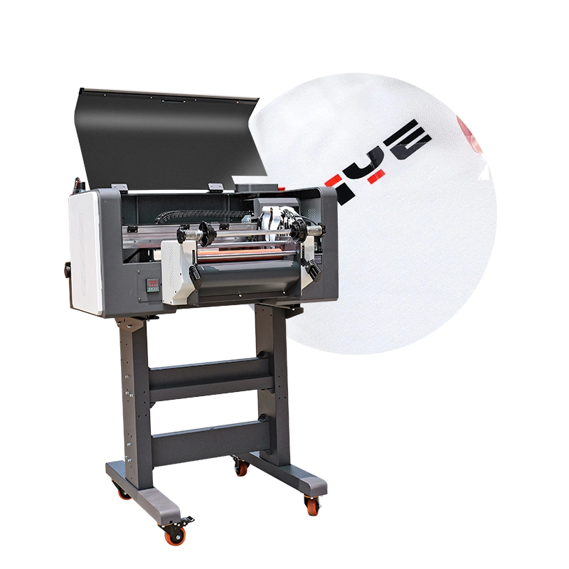 DTF UV Printer 30cm Doble Heads Transfer Roll Film UV Máquina de impresora de superficie plana DTF con laminadora