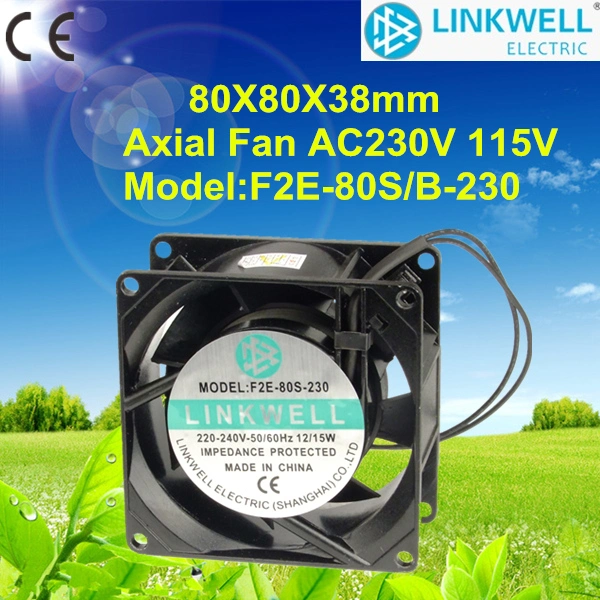 AC/DC 8038 Axial Fan for Cooling Panel, Ball Bearing, Long Lifetime and Energy Saving (F2E-80B)