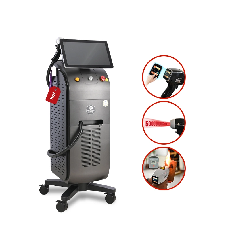 Meilleures ventes deux poignées titane 2023 plus récent laser à glace 755 808 1064nm Diode laser cheveux Removal machine Double Handle salon Épilation titane 808nm