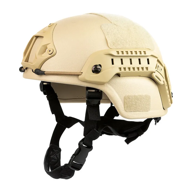 Montaje para exteriores de NVG táctico y raíl lateral para caza balística Casco