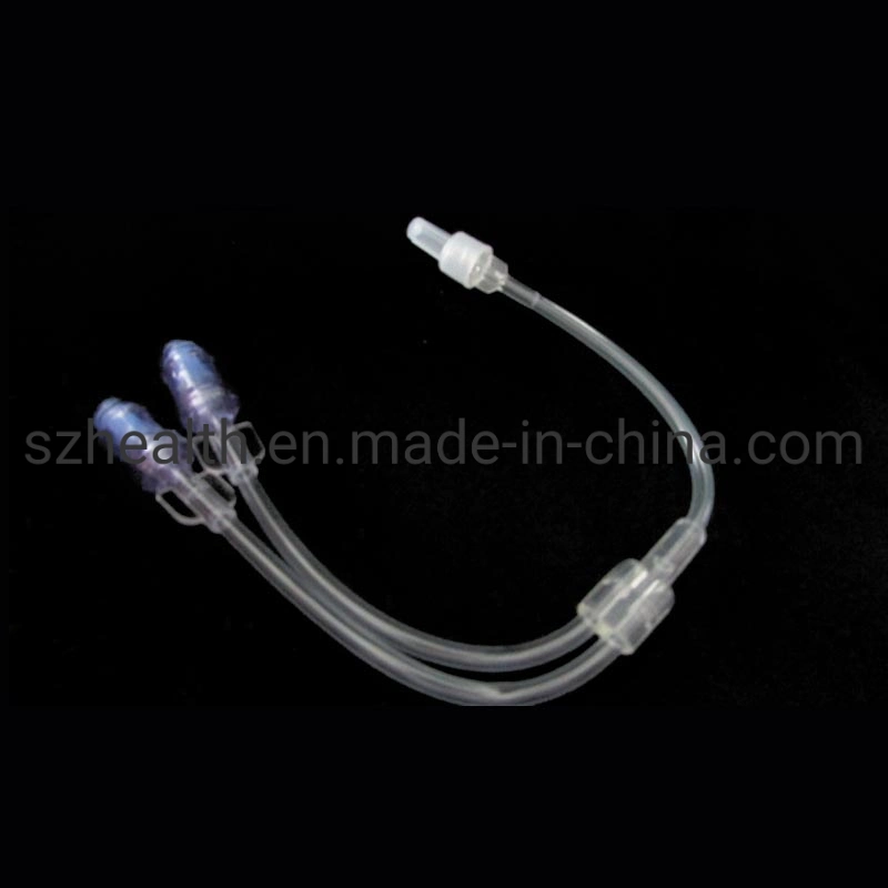 PVC Medical Consumables Extension Tube with Positive Pressure Needle Free Connectors