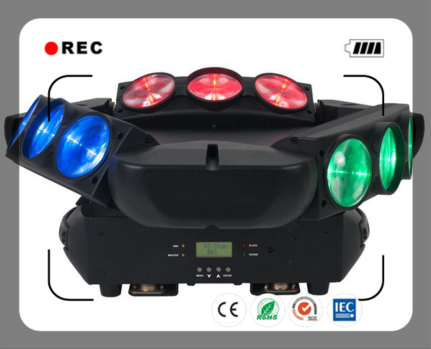 LED 9 Eyes Spider Moving Head Beam Lighting Lamp