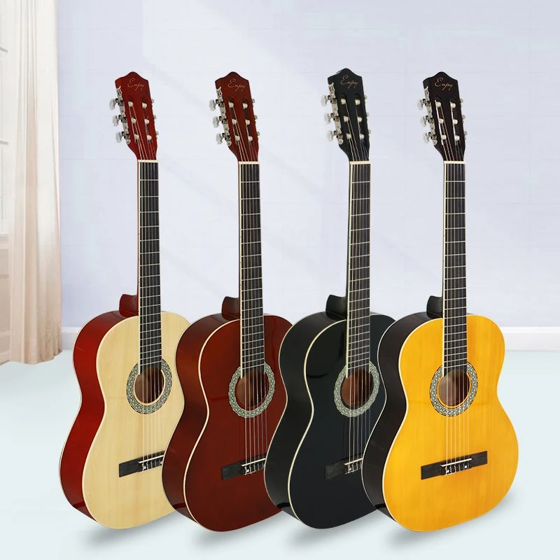 Factory Guitar Nylon Strings Om 39inch Basswood Musical Instruments Colorful Classical Guitar