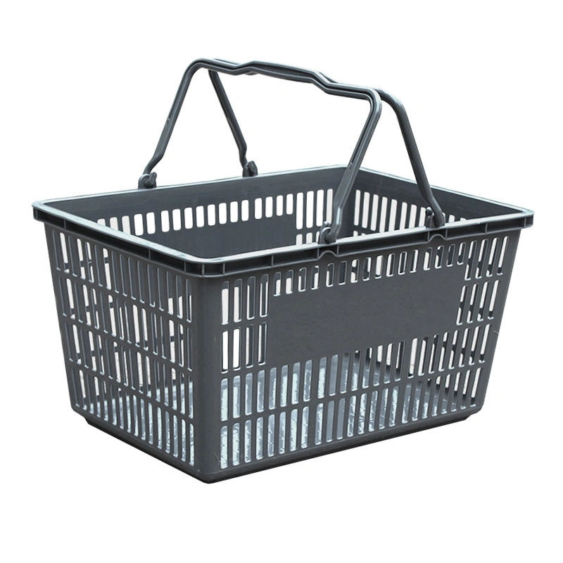 Hot Sales Supermarket Basket Portable Plastic Shopping Basket