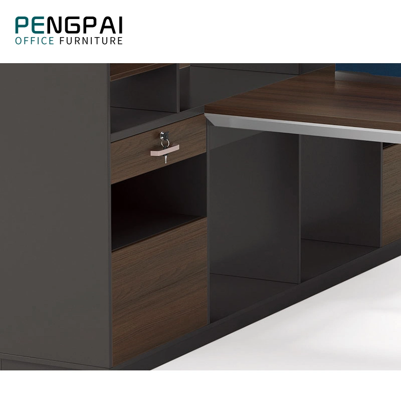 Pengpai Custom 4 Persons Office Furniture Clerk Workstation Computer Desk Table with Screen