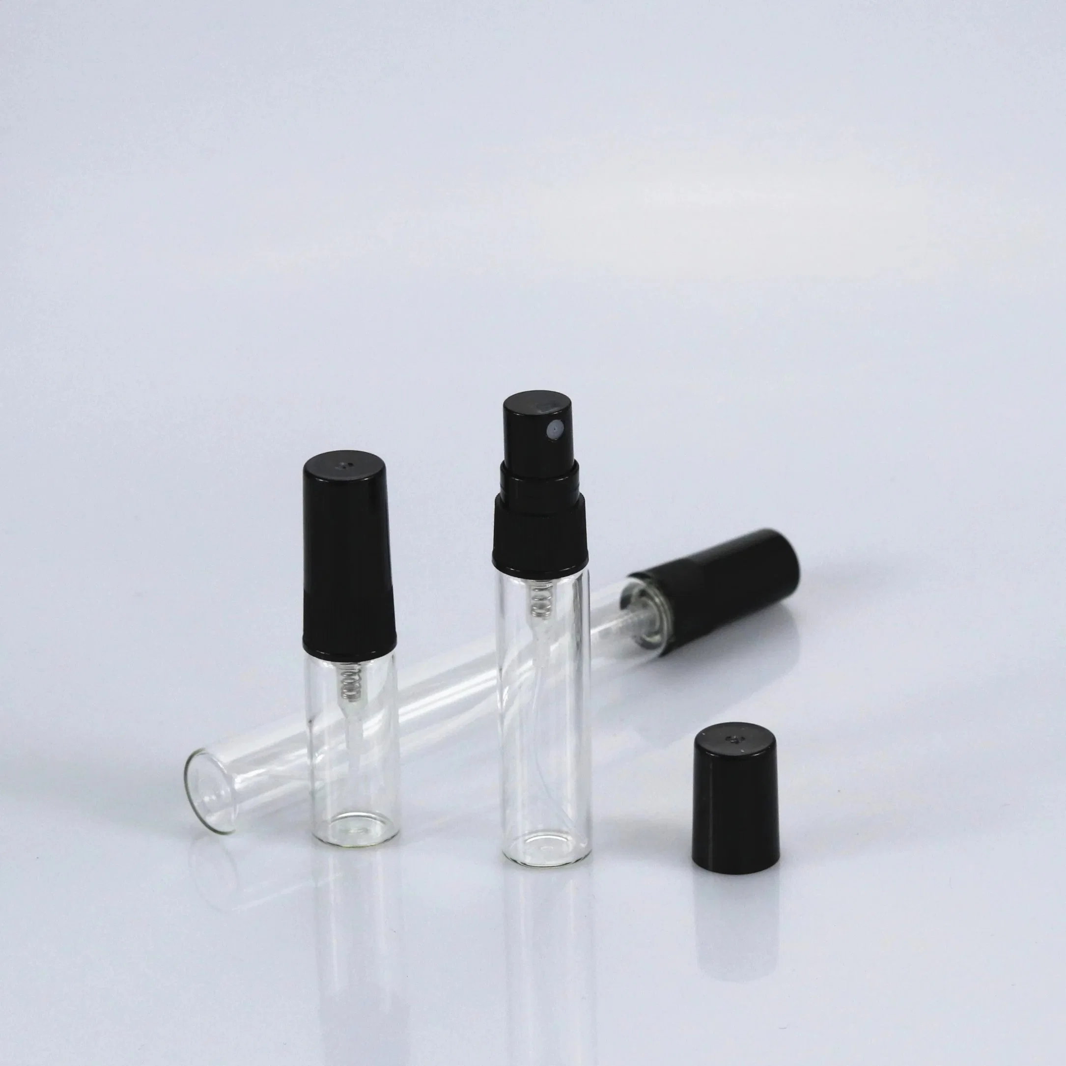 New Style 2ml 3ml 5ml 10ml All Clear Glass Perfume Bottles Travel Spray Sample Bottle Cosmetic Packaging with Pump