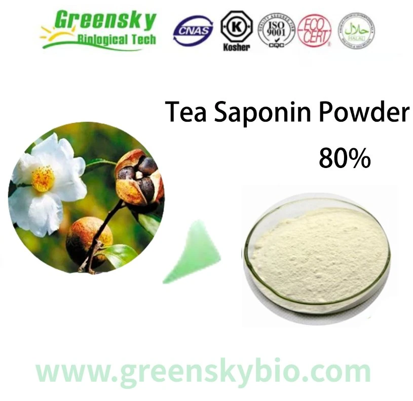 Natural Plant Compound Tea Saponin Powder 80% Light Yellow Powder for Enhancing Growth of Shrimps and Increasing Survival Rates in Shrimps