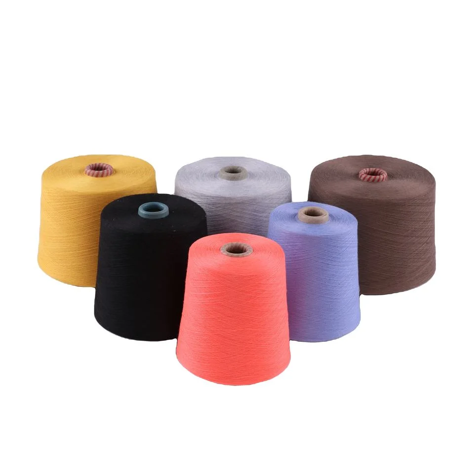 Hot Sale Colourful Polyester Yarn 21s 32s Factory Price Cheaper Dyed Spun Polyester for Socks