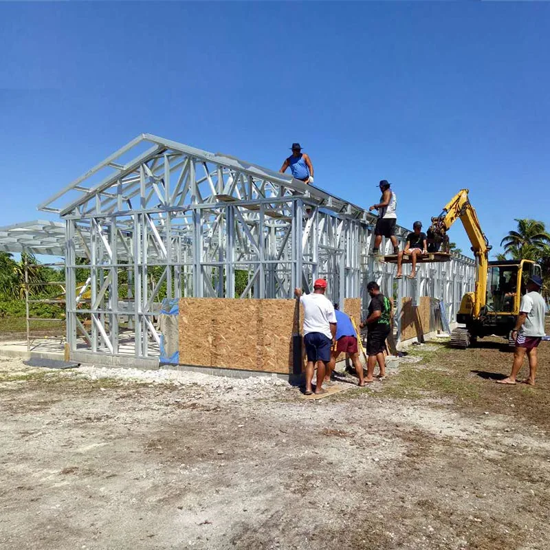 Cadre en acier léger nord-américain Prefabricated Luotong Camp Office Fast Construction