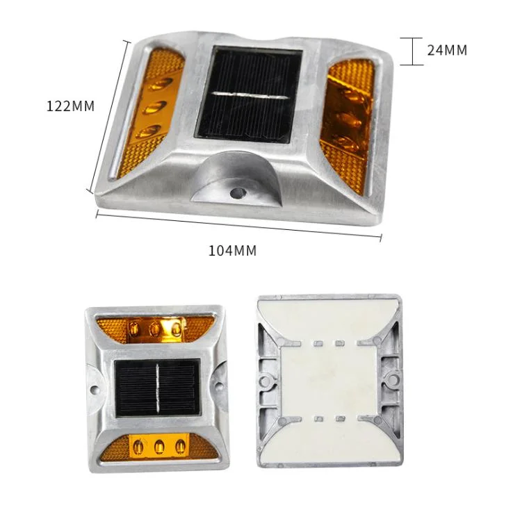 Flashing Light Cast Aluminium Square Road Stud for Road Safety