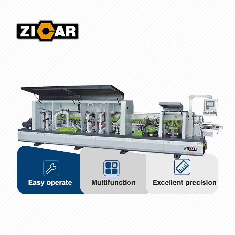 ZICAR Automatic CNC Edge Bander Wood Cabinet Door Edge Banding Machine Trimmer