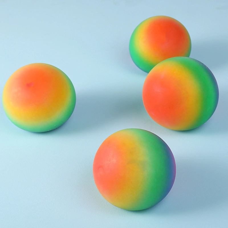 Wholesale/Supplier Promotion Gift Rainbow Color TPR Stress Toy Squish Anti Stress Ball