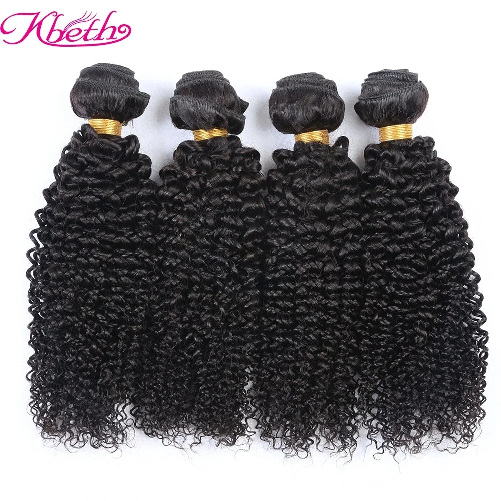 Kbeth Wholesale/Supplier 10A Brazilian Kinky Curly Human Hair Weave Bundle Extensions Natural Cuticle Aligned Virgin Human Hair Bundle 1 Piece