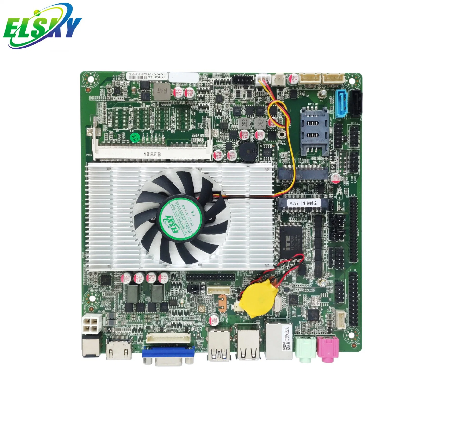 Elsky I7hgp 3rd I7-3517u Dual Core 5.0GHz WiFi 4G GPS Gpio Serial Port Ethernet Motherboard Thin Cool Fan Nm70 Chipset