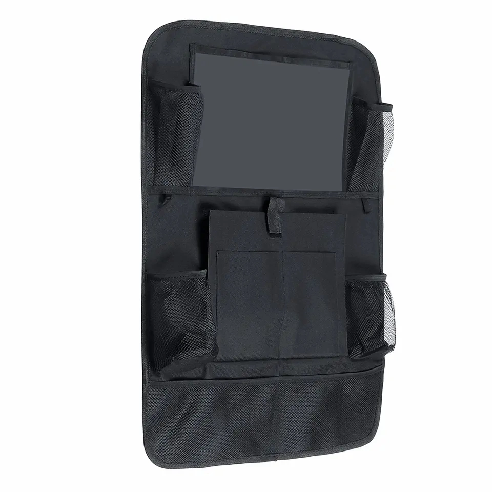 Backseat Carro Organizador Tapetes de Pontapé de banco de trás com protector de ecrã táctil Suporte Tablet