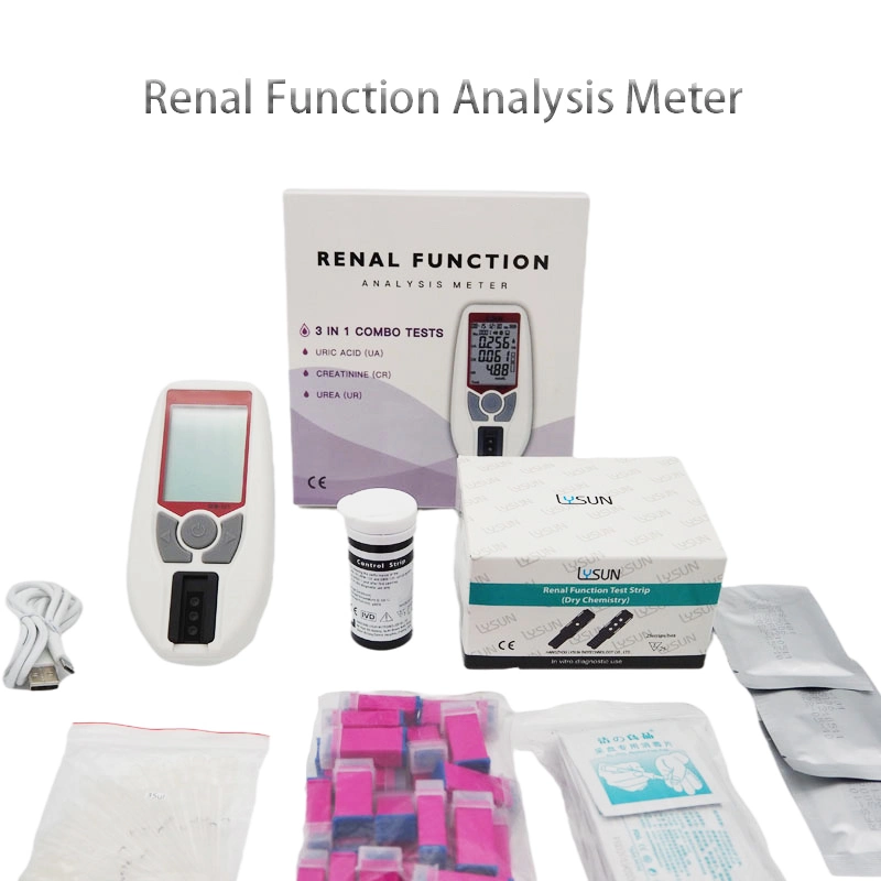 3 en 1 Caliente el ácido úrico y creatinina y urea Medidor de análisis de la función renal