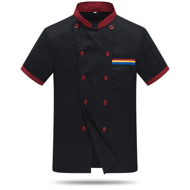 Short Sleeve Chef Clothes Uniform Restaurant Cooking Chef Work Clothes