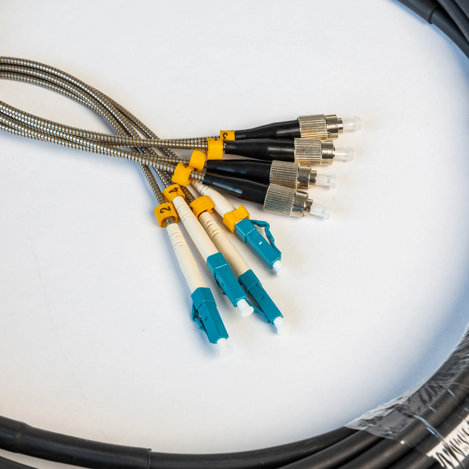 Multicore Outdoor Direct Buried Armored Optical LC-FC Cable Fiber