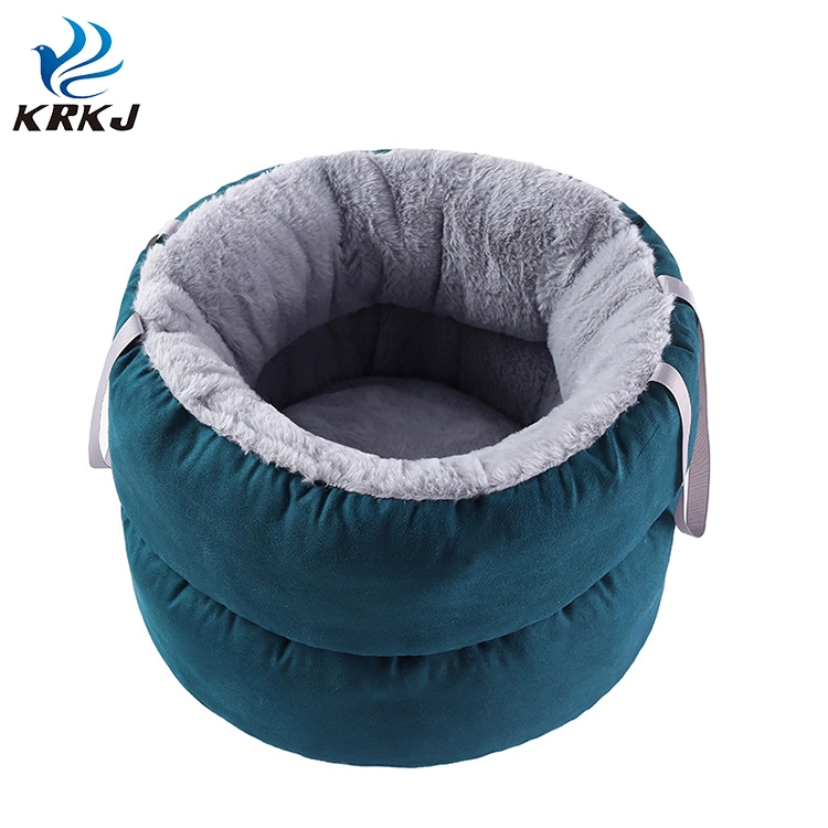 Tc-014 Portable Pet Warm Bag Bed House with Handle for Cat Dog