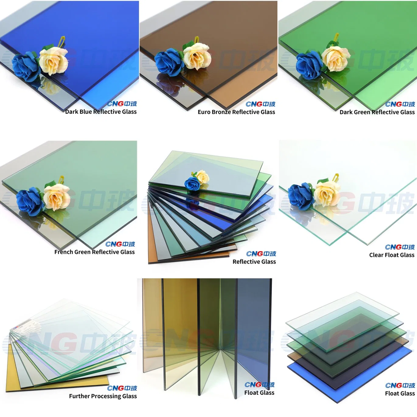 CNG 4mm, 5mm, 6mm Glass/ Float Glass/ Tinted Glass/ Dark Grey Reflective Glass/ Euro Grey Float Glass/ Building Glass/ Window Glass/ Bathroom Glass