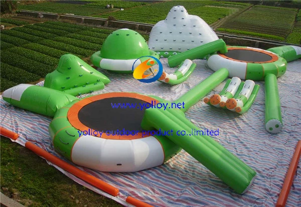 Parque de atracciones de agua inflable de flotación