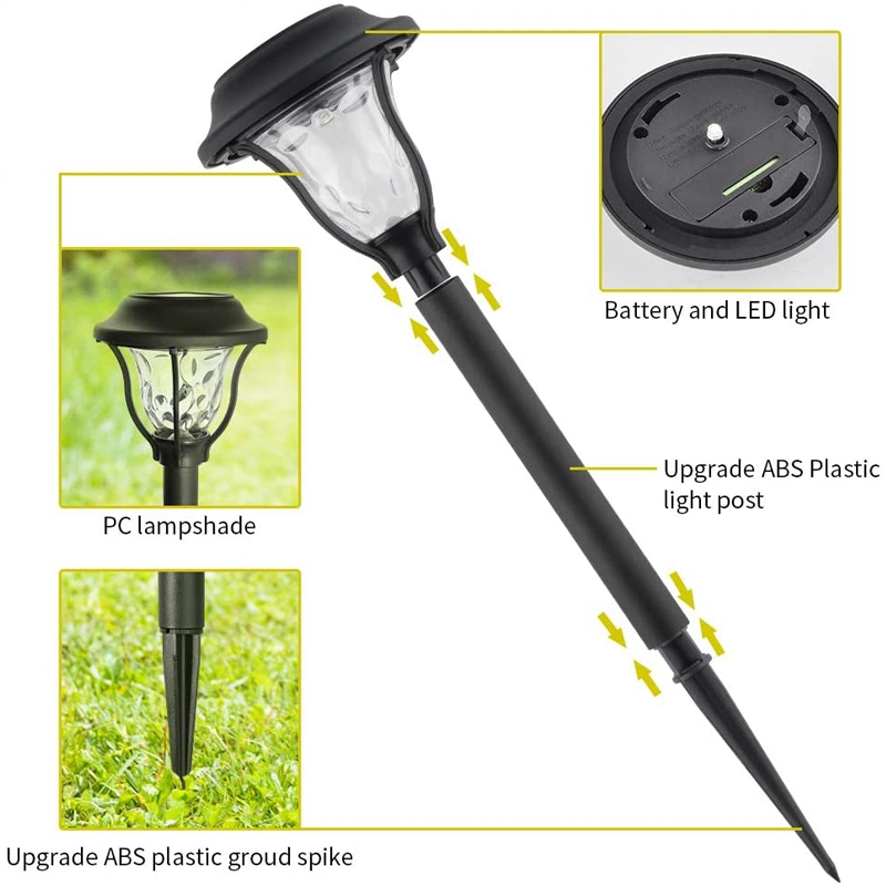 Brightenlux Multi-Color 6500K LED Lawn Light, Brigh Two Functions Waterproof IP65 Solar Garden Lawn Light