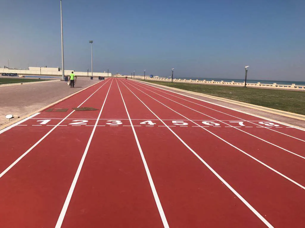 Fabricante profesional certificado por SGS, IAAF 400 metros de material de pista estándar de pista prefabricados