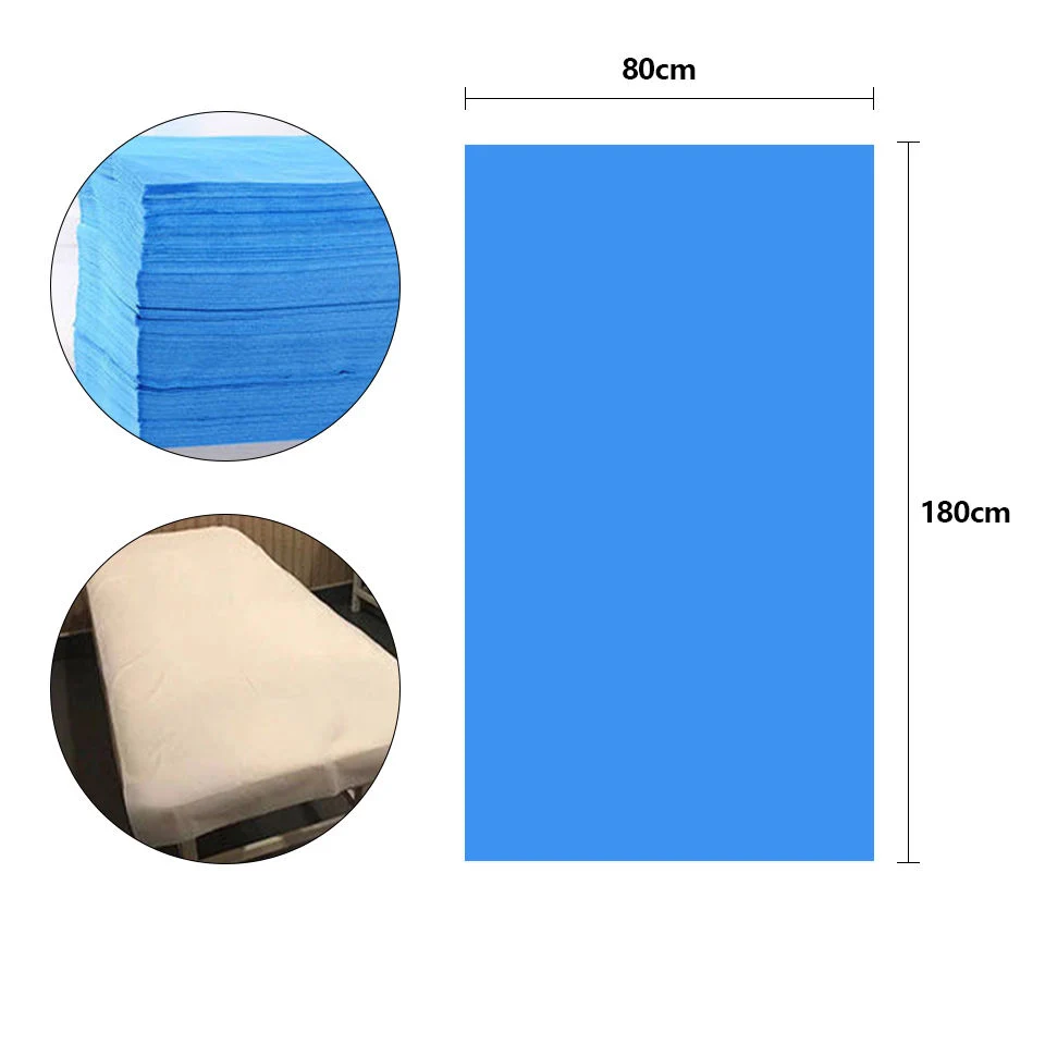 Supply Disposable Nonwoven Bed Cover Roll 100%PP Pppe Spunbond Non Woven Fabric Waterproof Oilproof Sweatproof Bed Sheet Products for Beauty Salon SPA Club