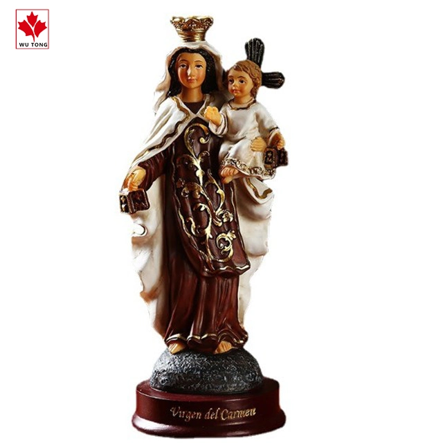 Polyresin Natividade de resina Artesanato Mãe Maria e o Menino Jesus Figurine dons
