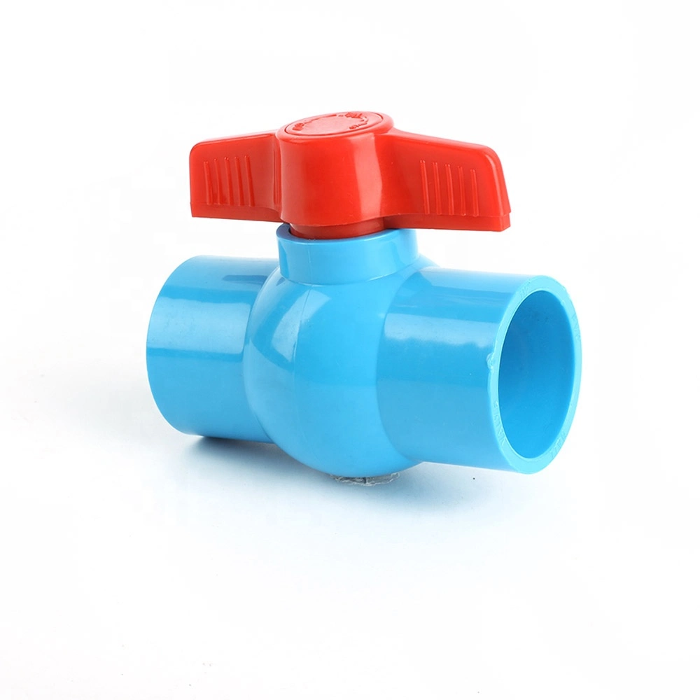 PVC Threaded Compact Ball Valve Price with Polyvinyl Chloride Body