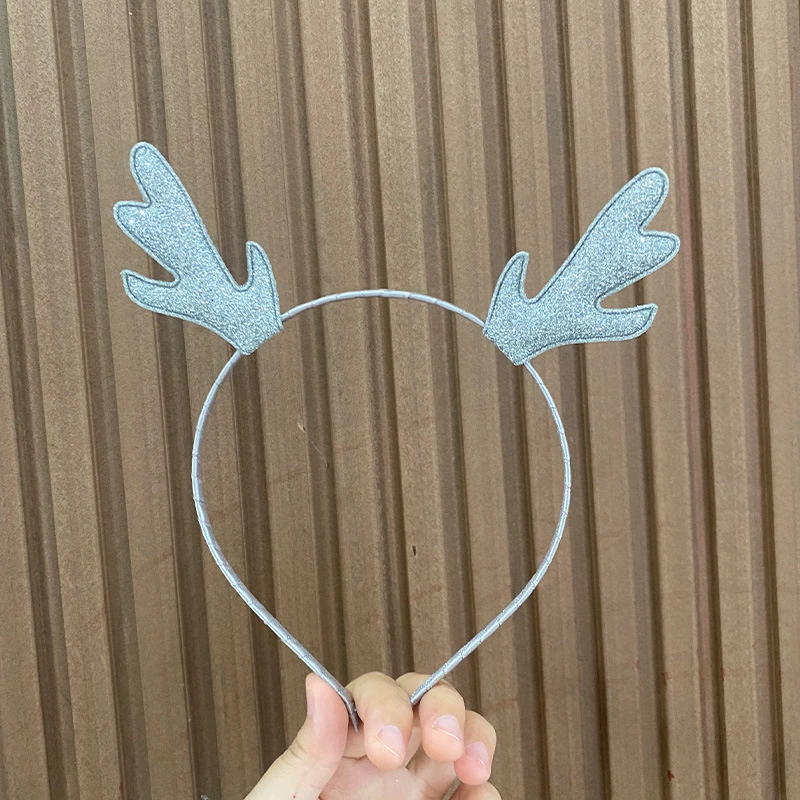 Christmas Antler Hair Band Children&prime; S Colorful Sequined Antler Headband Christmas Carnival Antler Headdress