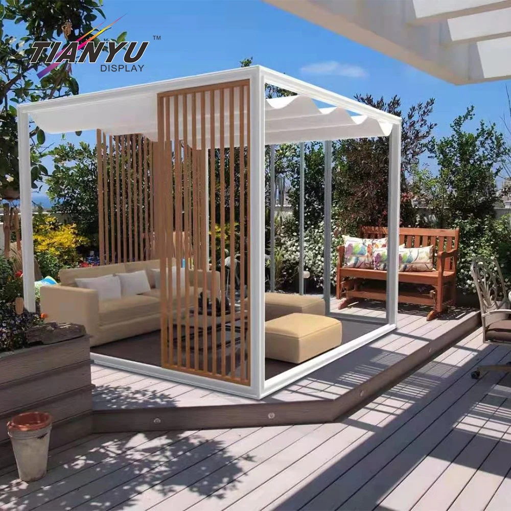 Mirador Solarium Patio trasero de la barra de aluminio de alta calidad apantallado de aluminio además porche exterior Sunrooms columpio con pérgola