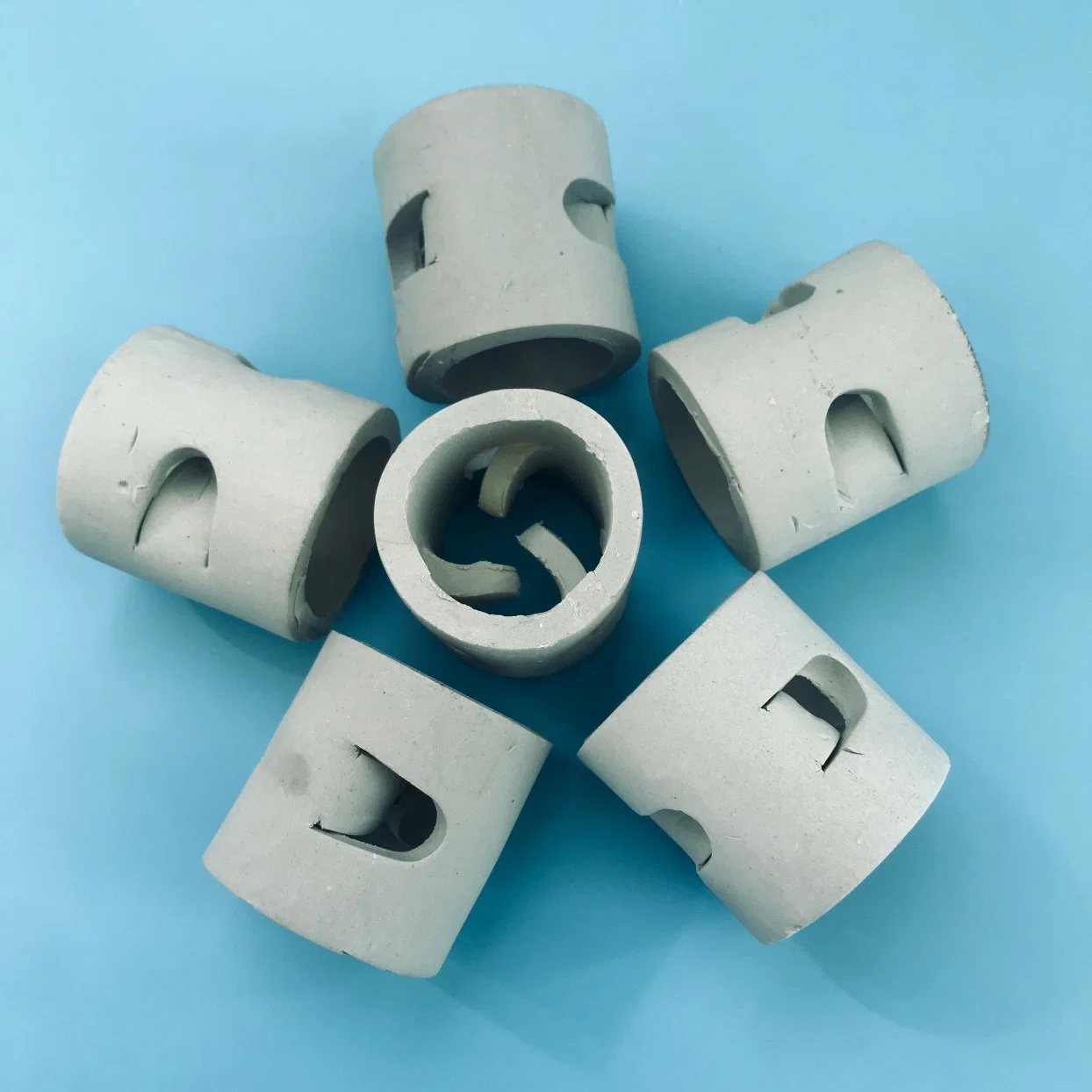 OEM Ceramic Ring Form Filler Tower Packing Acid Resistance Ceramic Pall Ring for Chemical