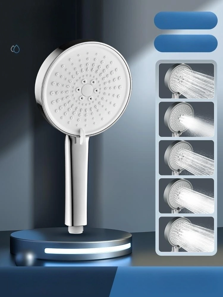 Five-Speed Multi-Function Spray Sander Gray Supercharged Hand-Held Shower Head